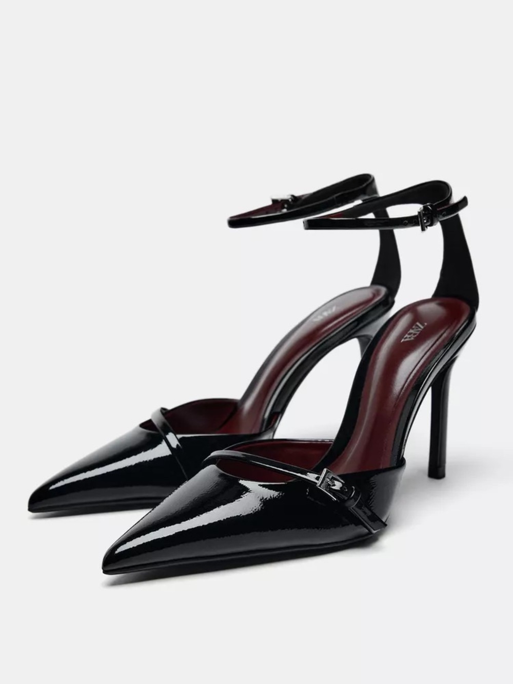 Zara Black High-heel shoes with a patent-effect top - Picture 6 of 9